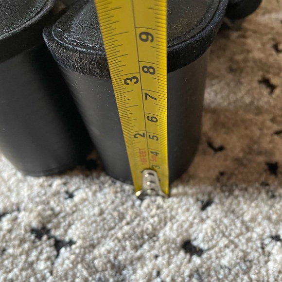 Chic Black Heeled Sandals strap slides - Picture 9 of 10